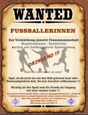 Frauenmannschaft sucht neue Spielerinnen!