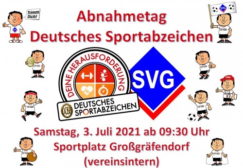 86 SVG-Junioren haben erfolgreich das Deutsche Sportabzeichen abgelegt