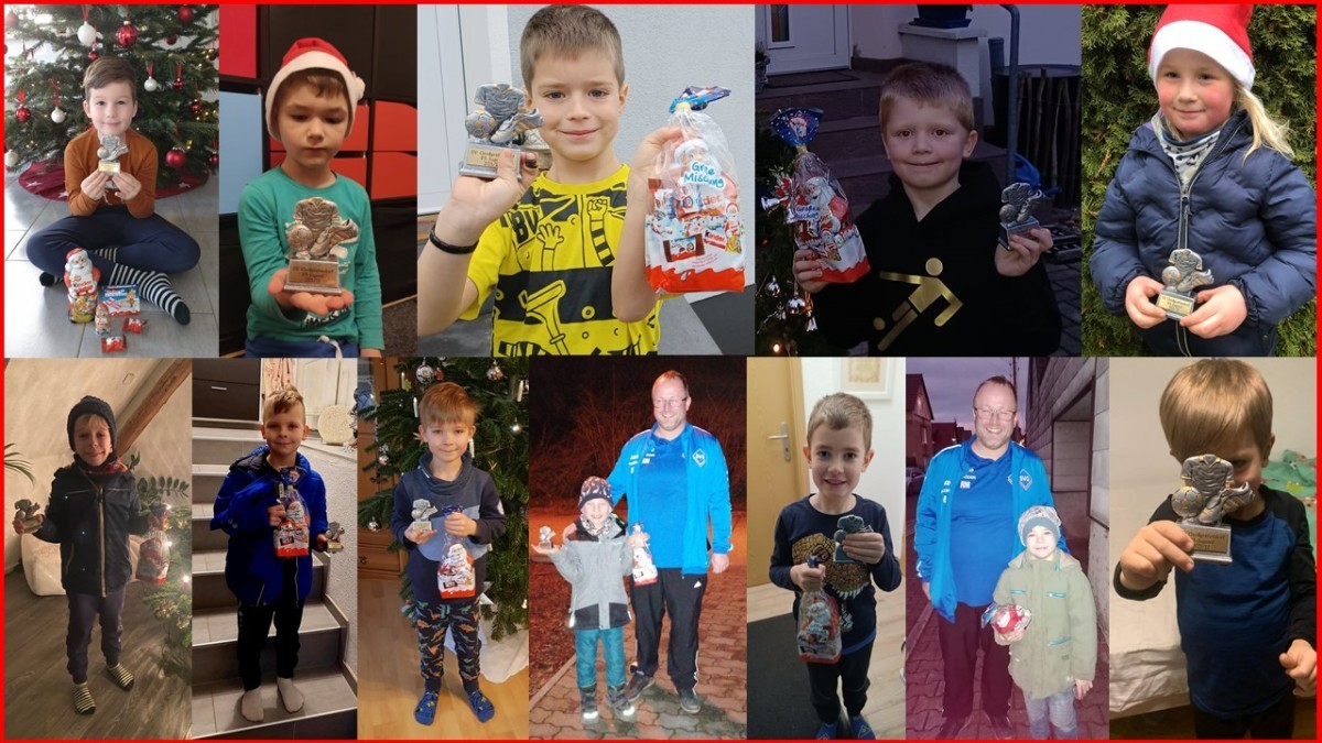 Überraschungsbesuch vom Trainer mit "Trostpflaster" für die F3