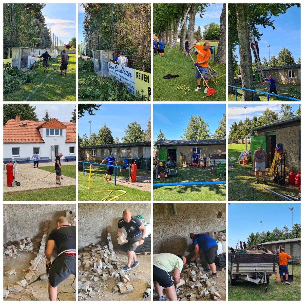 Viel Fleiß und Schweiß - Arbeitseinsatz auf dem Sportgelände