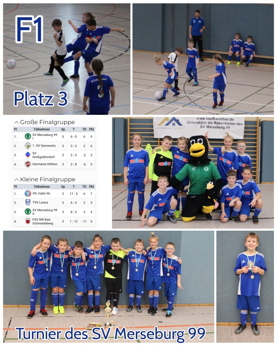 Podiumsplatz 3 für die F1 beim Turnier des SV Merseburg 99