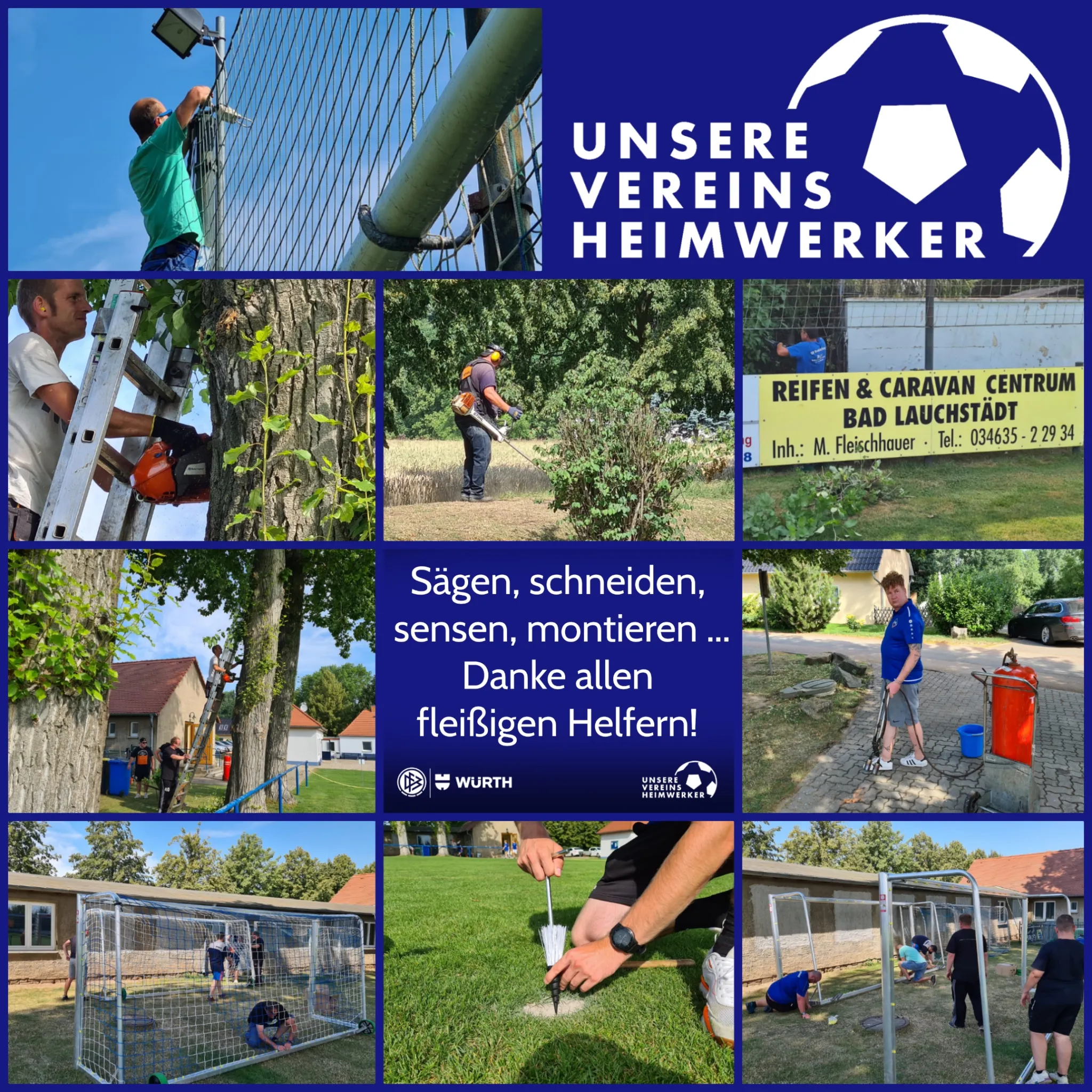 Unsere Vereinsheimwerker - 1. Arbeitseinsatz erfolgreich absolviert