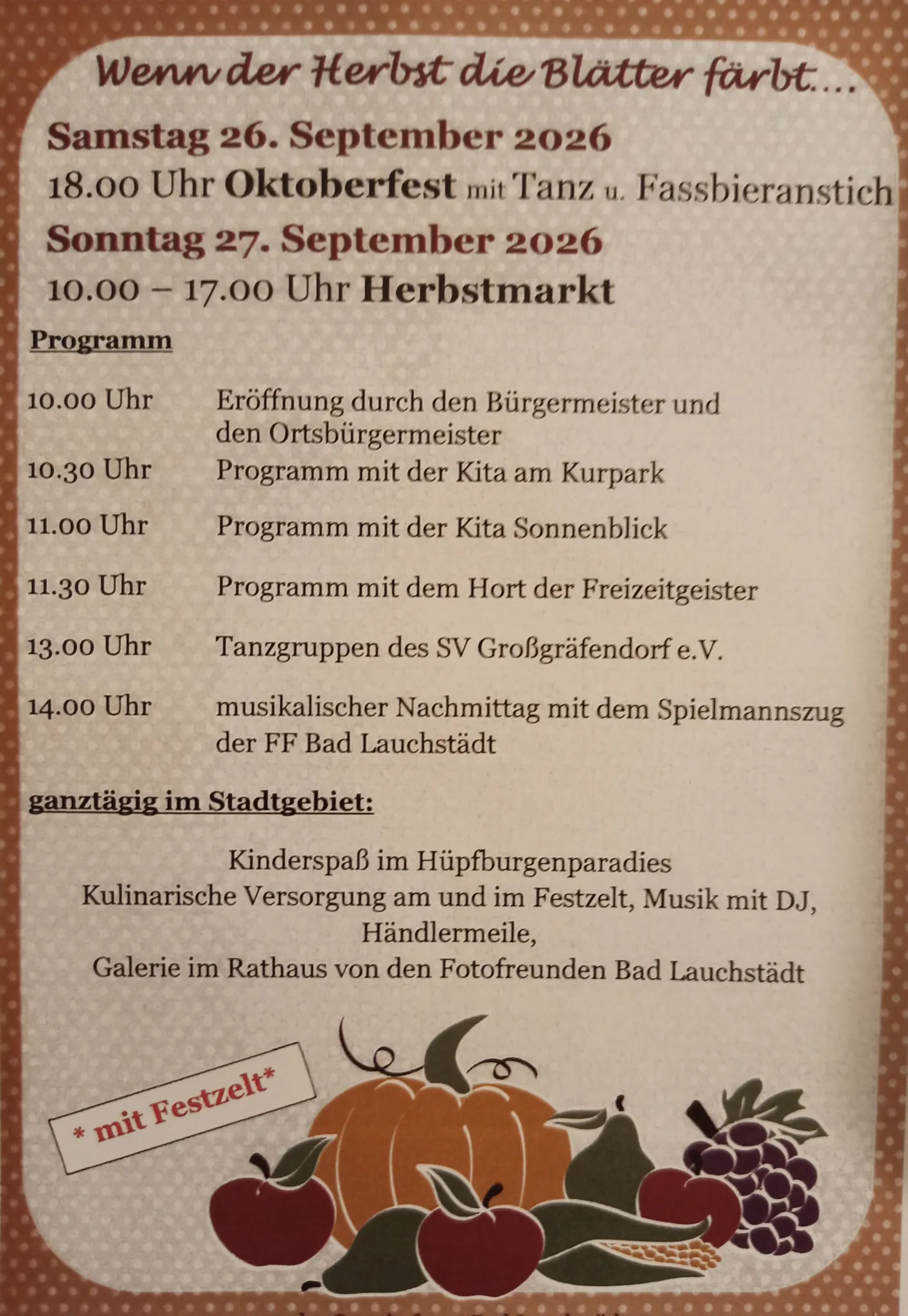 Tanzgruppen am Sonntag beim Herbstmarkt 🍁🍂🍃